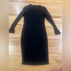 Elegant Black Long Sleeve Dress